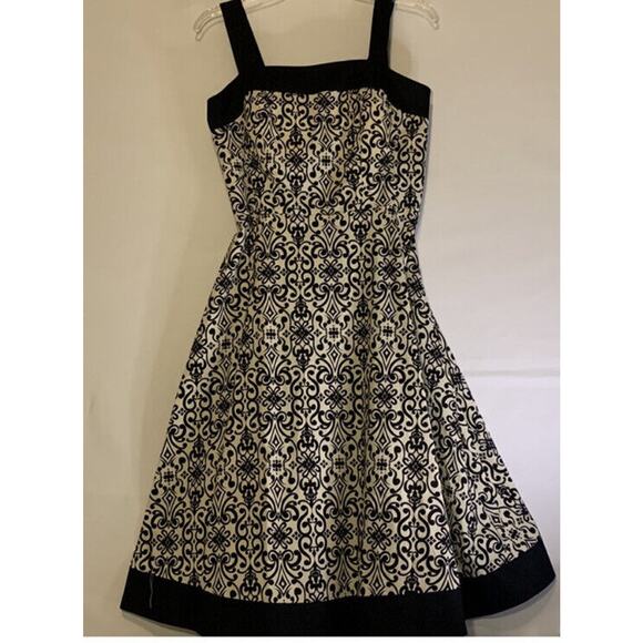 Kim Rogers NWT Signature Dress Sundress Size 12 Petite Black And White - Picture 1 of 5